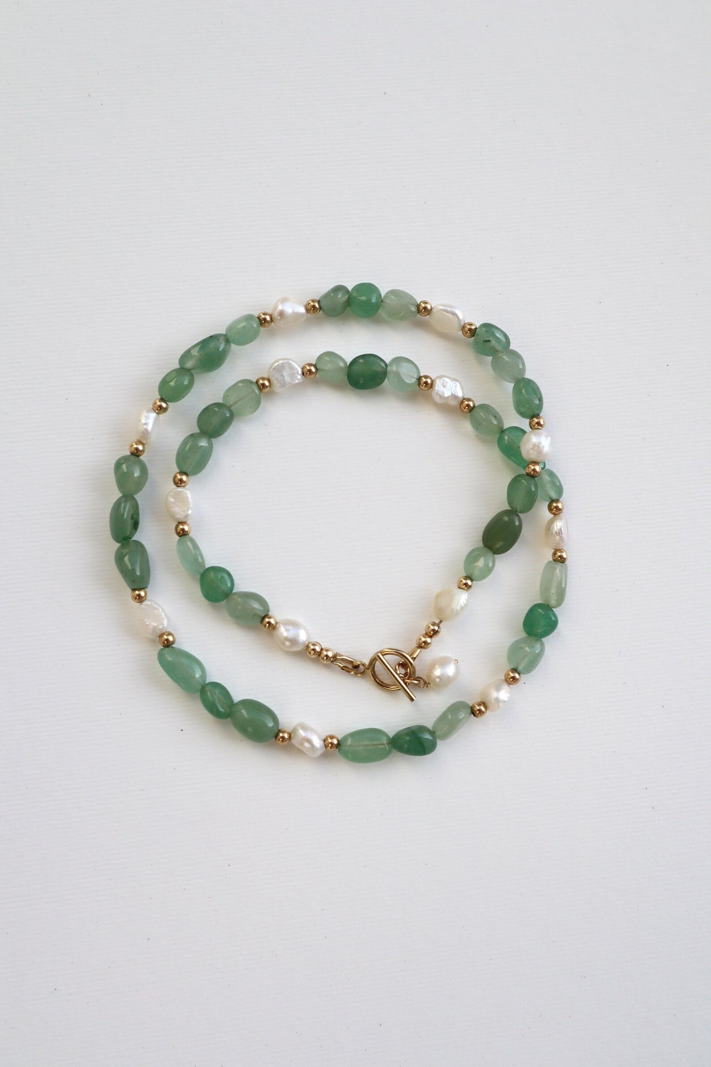 Green Aventurine & Freshwater Pearls | 14k Gold Filled - Nalika Jewelry