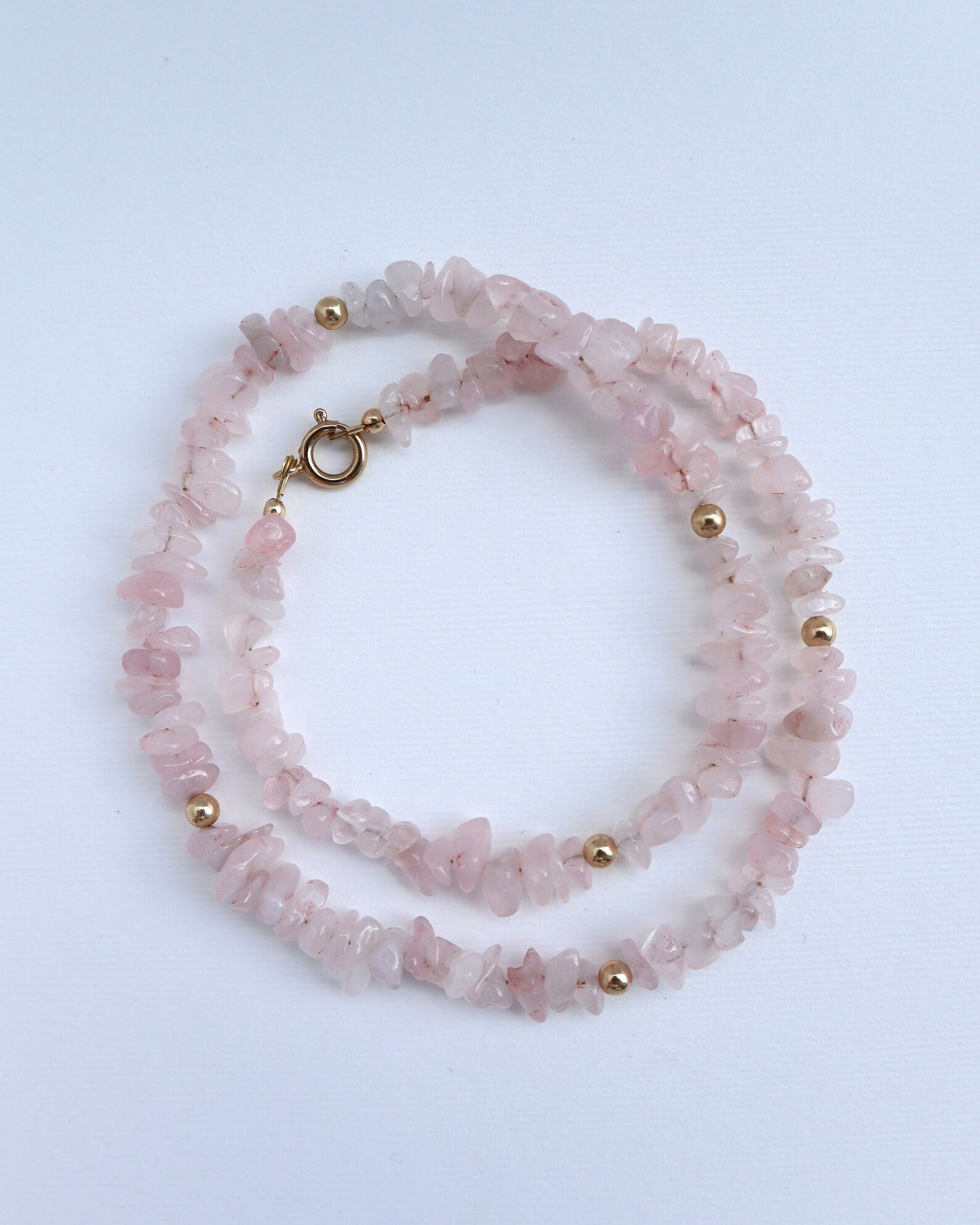 Rose Quartz Necklace | 14k gold-filled - Nalika Jewelry