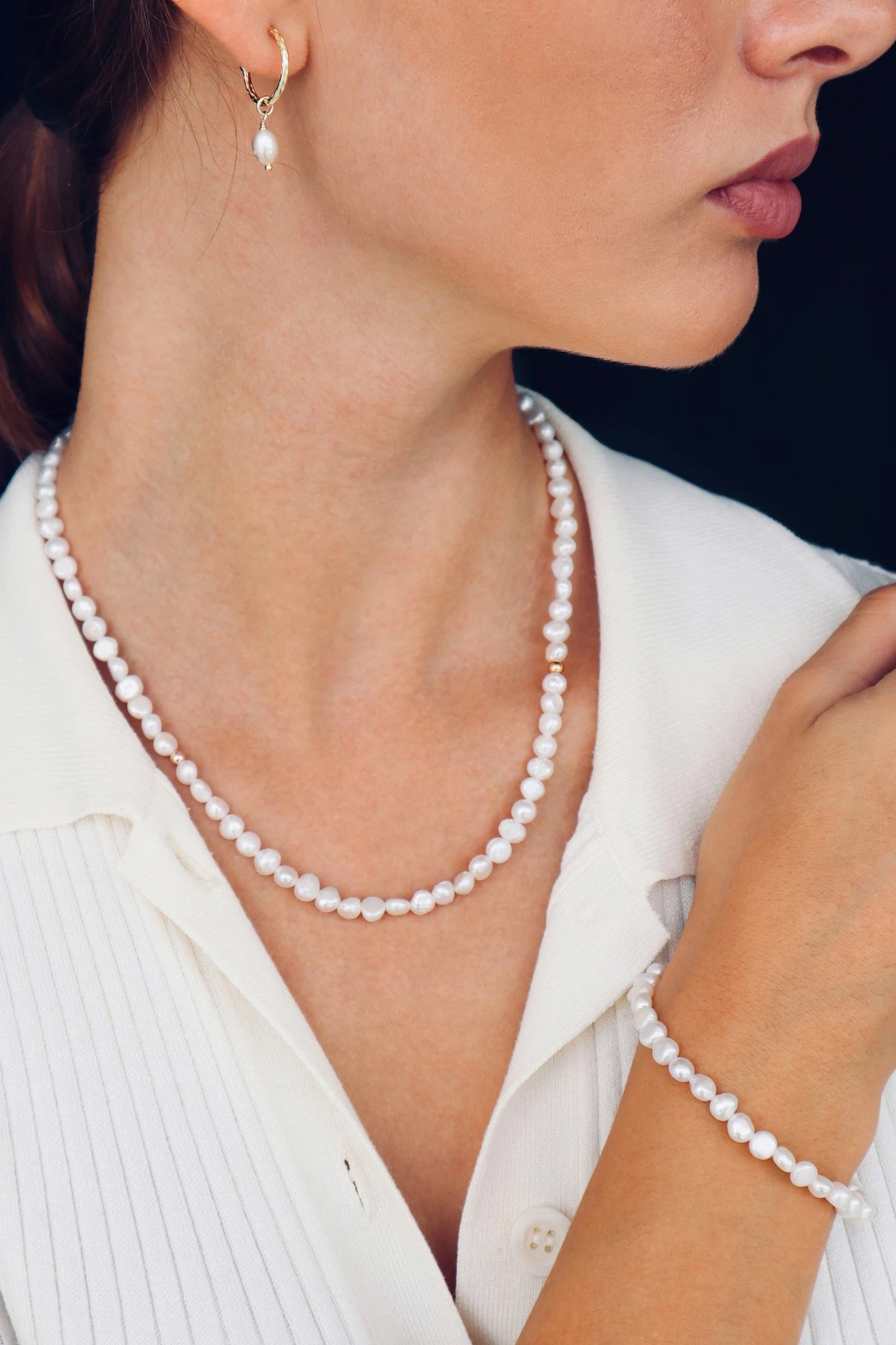 Freshwater Pearl Necklace | 14k gold-filled - Nalika Jewelry