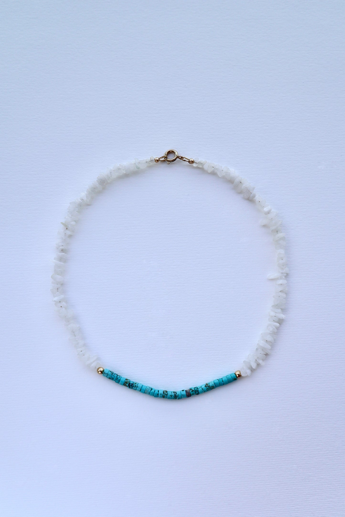 Turquoise & Moonstone Necklace | 14k Gold-Filled