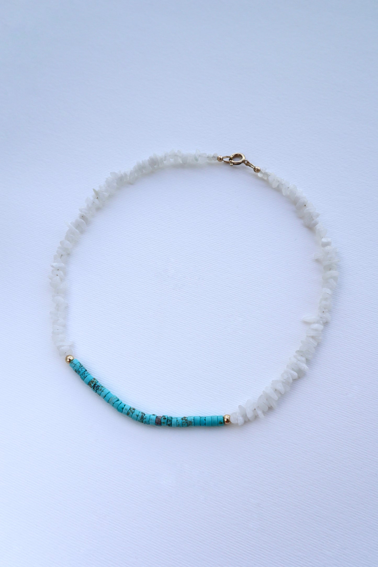 Turquoise & Moonstone Necklace | 14k Gold-Filled