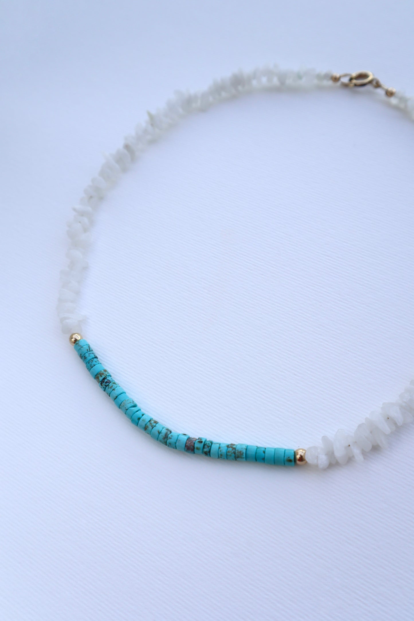 Turquoise & Moonstone Necklace | 14k Gold-Filled