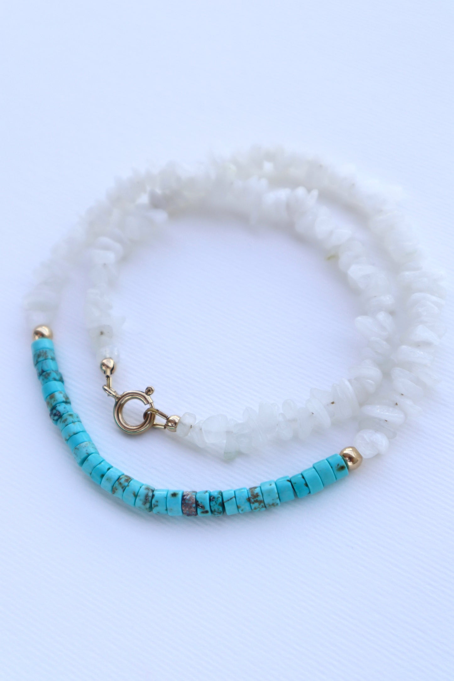 Turquoise & Moonstone Necklace | 14k Gold-Filled