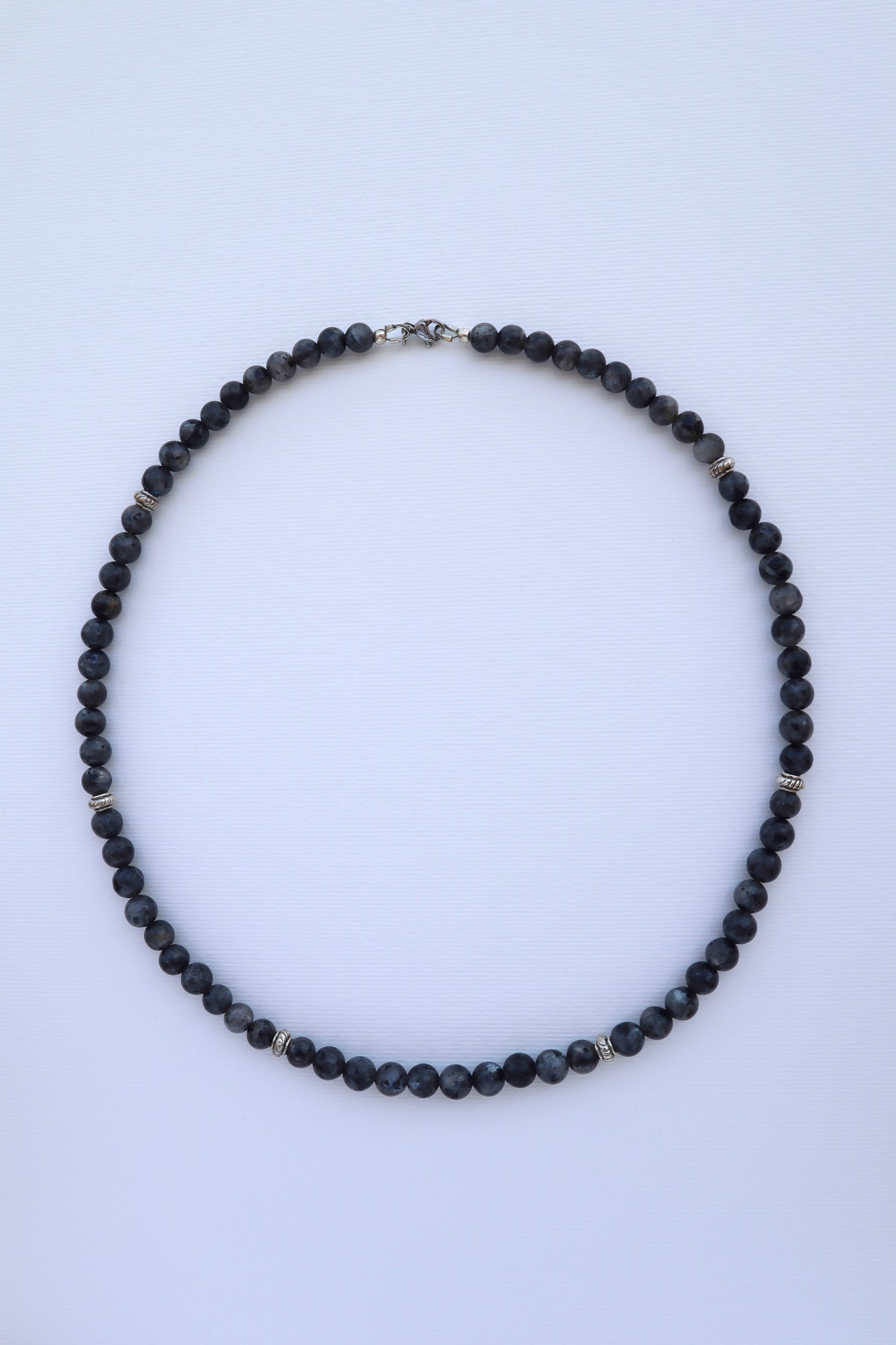 Mens Labradorite beaded Necklace - Nalika Jewelry