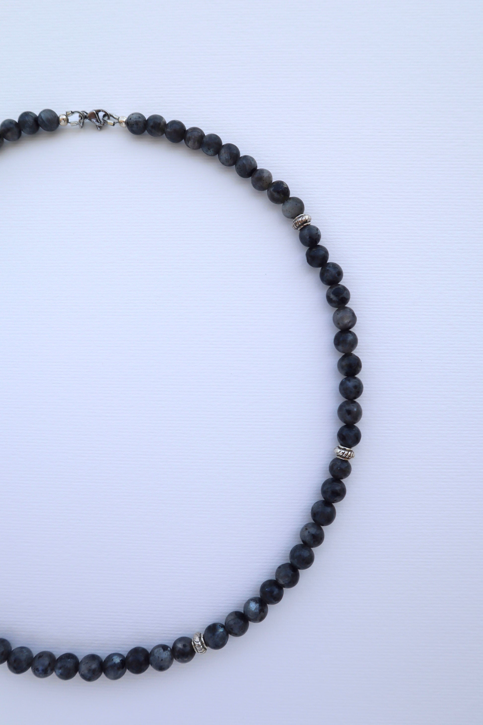 Mens Labradorite beaded Necklace - Nalika Jewelry