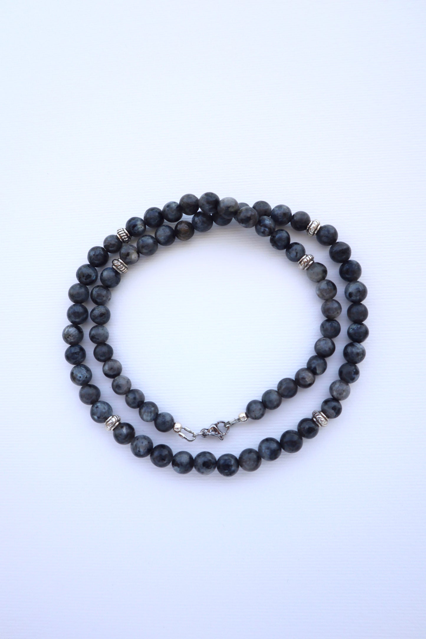 Mens Labradorite beaded Necklace - Nalika Jewelry