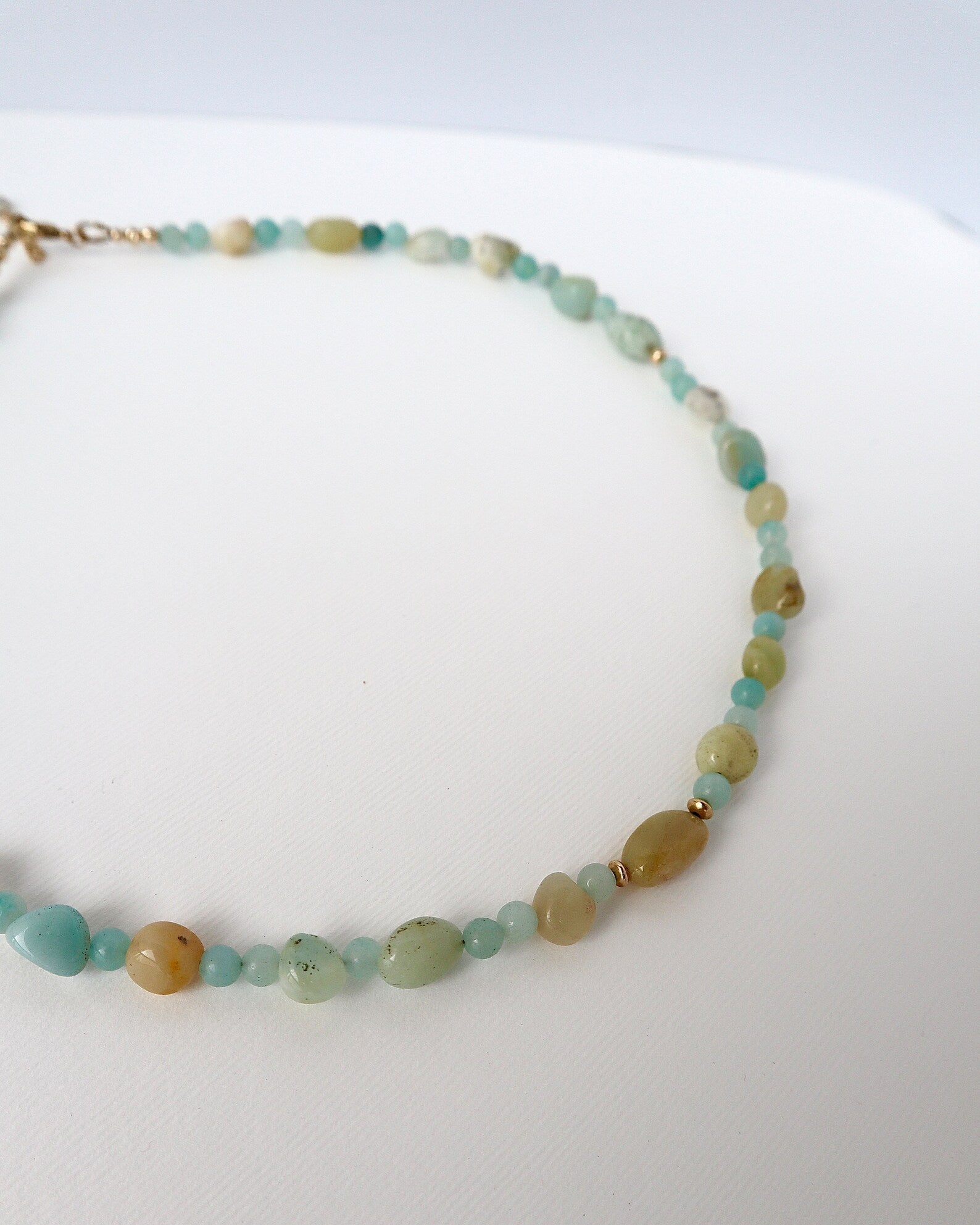 Amazonite Necklace | 14k Gold-Filled Beads - Nalika Jewelry