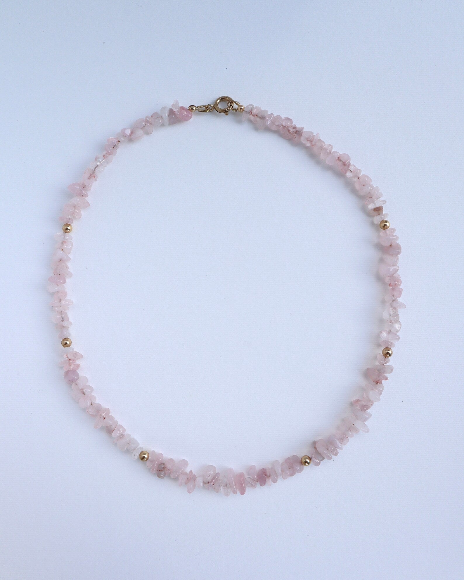 Rose Quartz Necklace | 14k gold-filled - Nalika Jewelry