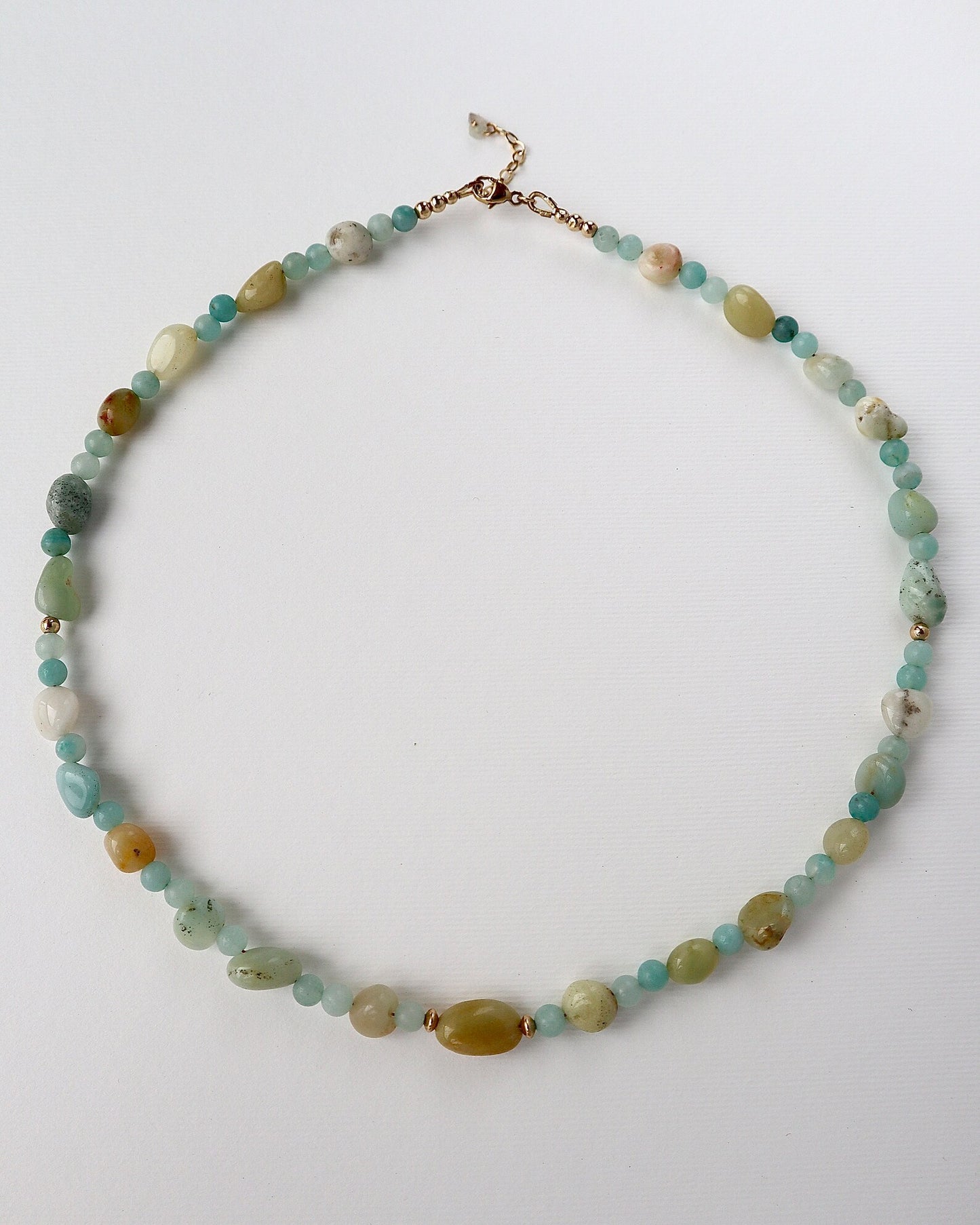 Amazonite Necklace | 14k Gold-Filled Beads - Nalika Jewelry