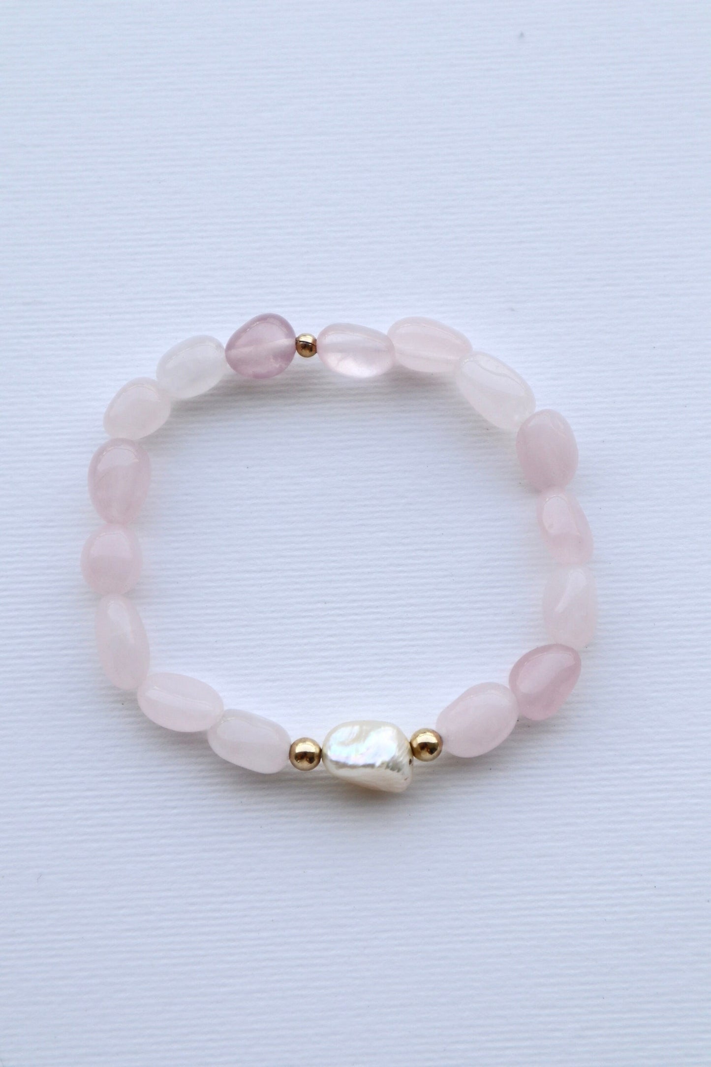 Rose Quartz Bracelet | 14k Gold-Filled - Nalika Jewelry