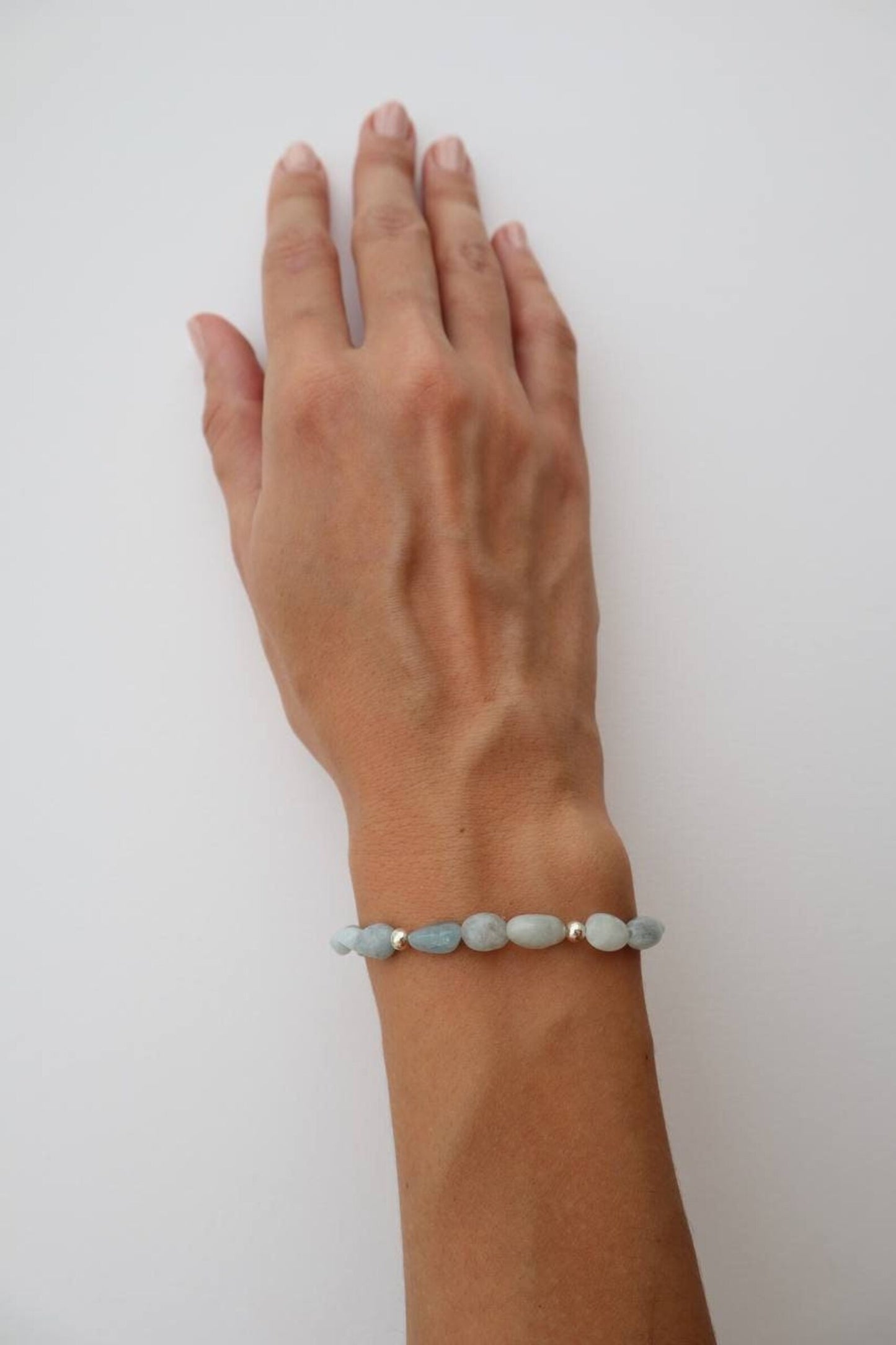 Blue Morganite Bracelet | 925 Sterling Silver - Nalika Jewelry