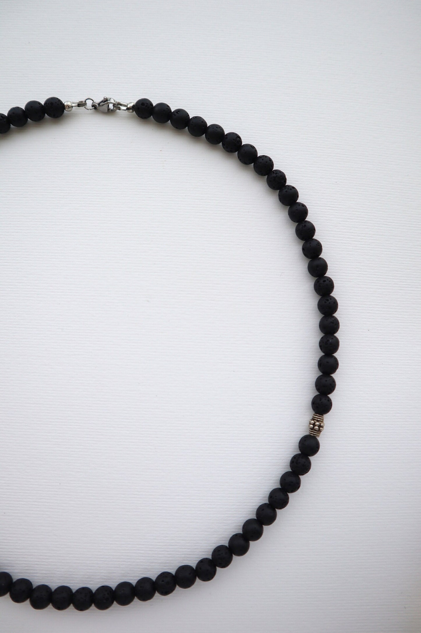 Mens Lava Stone beaded Necklace - Nalika Jewelry