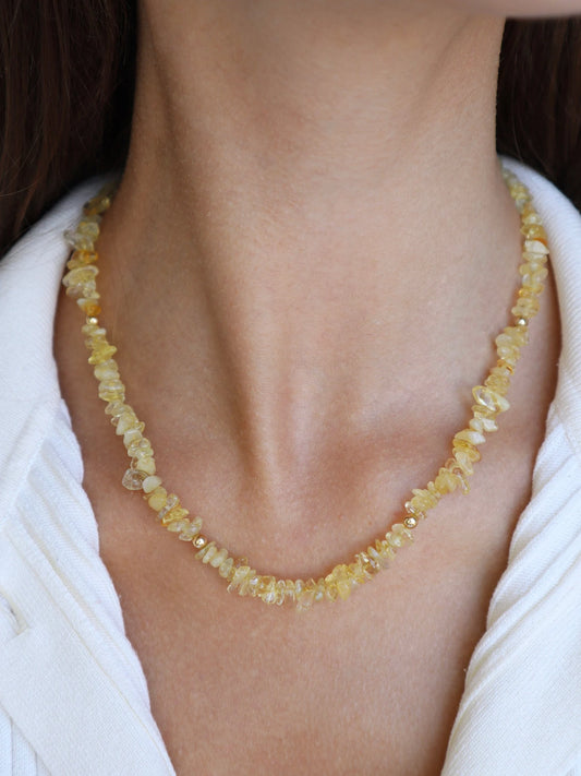 Citrine Necklace | 14k Gold-Filled - Nalika Jewelry