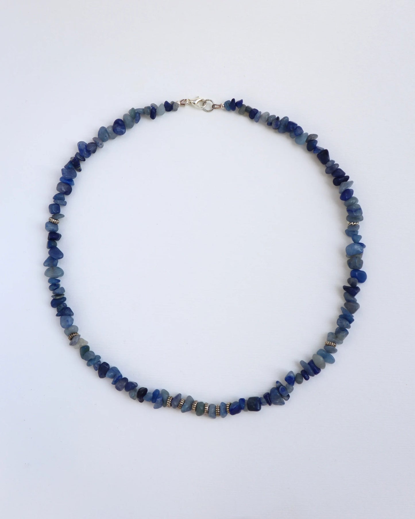 Mens Kyanite beaded Necklace - Nalika Jewelry